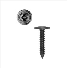 200315: M4.2 - 1.41 x 20MM BLACK OXIDE, PHILLIPS WASHER HEAD WITH POZI-DRIVER TAPPING SCREW - 100 PACK