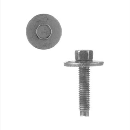 216129: M6-1.0 X 28MM BLACK PHOSPHATE, LOOSE WASHER HEX HEAD SEMS® AUTOMOTIVE DOG POINT BODY BOLT - 25 PACK