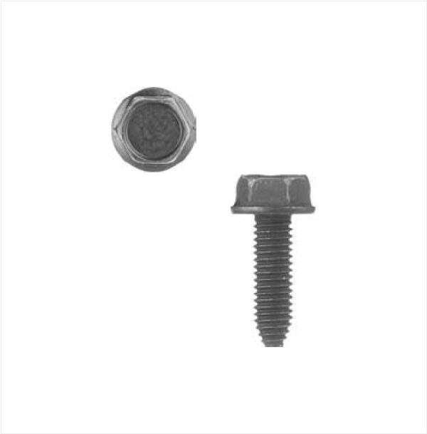 216140: M6-1.0 X 20MM BLACK PHOSPHATE, FIXED WASHER HEX HEAD SEMS® AUTOMOTIVE BODY BOLT - 50 PACK