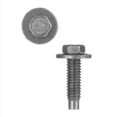 216235: M8-1.25 X 30MM BLACK PHOSPHATE, LOOSE WASHER HIGH HEX HEAD SEMS® AUTOMOTIVE DOG POINT BODY BOLT - 25 PACK