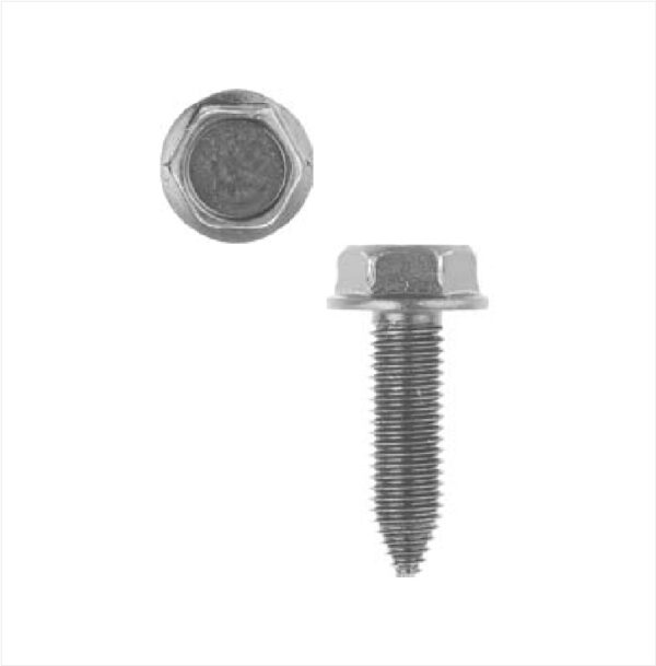 216250: M8-1.25 X 25MM BLACK POLYSEAL, FIXED WASHER HEX HEAD AUTOMOTIVE STARTER POINT BODY BOLT - 50 PACK