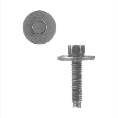 216360: M6-1.0 X 28MM BLACK PHOSPHATE, LOOSE WASHER HEX HEAD SEMS® AUTOMOTIVE DOG POINT BODY BOLT - 25 PACK