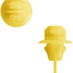 435487: 9MM (11/32") HOLE SIZE YELLOW NYLON, AUTOMOTIVE FENDER MOULDING CLIP, TOYOTA - 10 PACK