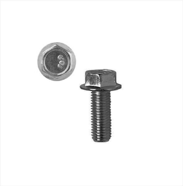 880820: M8-1.25 X 20MM ZINC, FIXED WASHER SMALL HEX HEAD SHOULDERLESS AUTOMOTIVE BODY BOLT - 15 PACK
