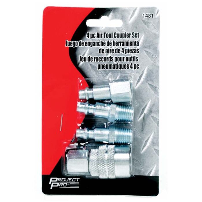 PP1481: 4 PIECE AIR TOOL COUPLER SET - PROJECT PRO TOOL TABLE - Image 2