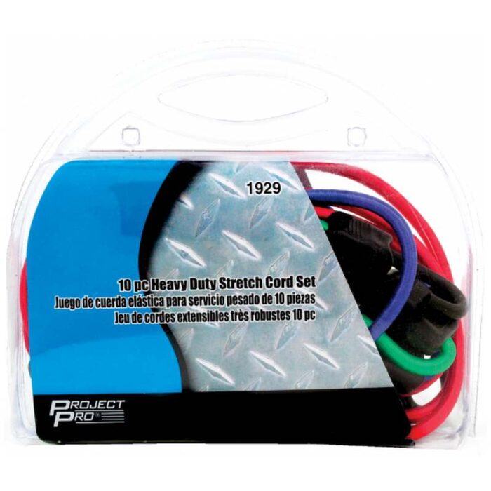 PP1929: 10 PIECE HD STRETCH CORD SET - PROJECT PRO TOOL TABLE - Image 2