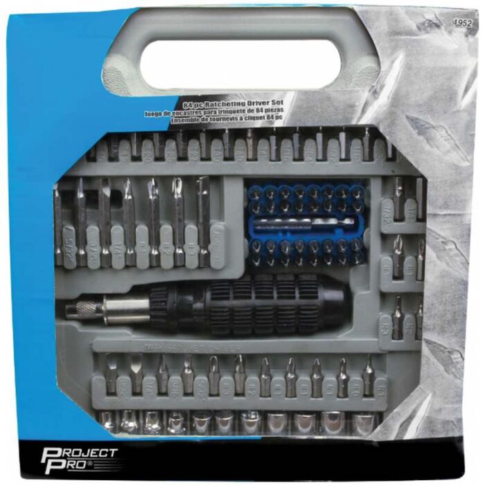 PP1952: 84 PIECE RATCHETING DRIVER SET - PROJECT PRO TOOL TABLE - Image 2