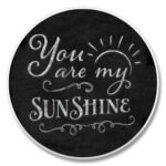 03-00180: YOU ARE MY SUNSHINE ABSORBASTONE® ABSORBENT STONE CAR COASTER - HIGHLAND GRAPHICS