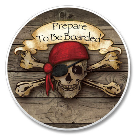 03-00485: PREPARE TO BE BOARDED ABSORBASTONE® ABSORBENT STONE CAR COASTER - HIGHLAND GRAPHICS