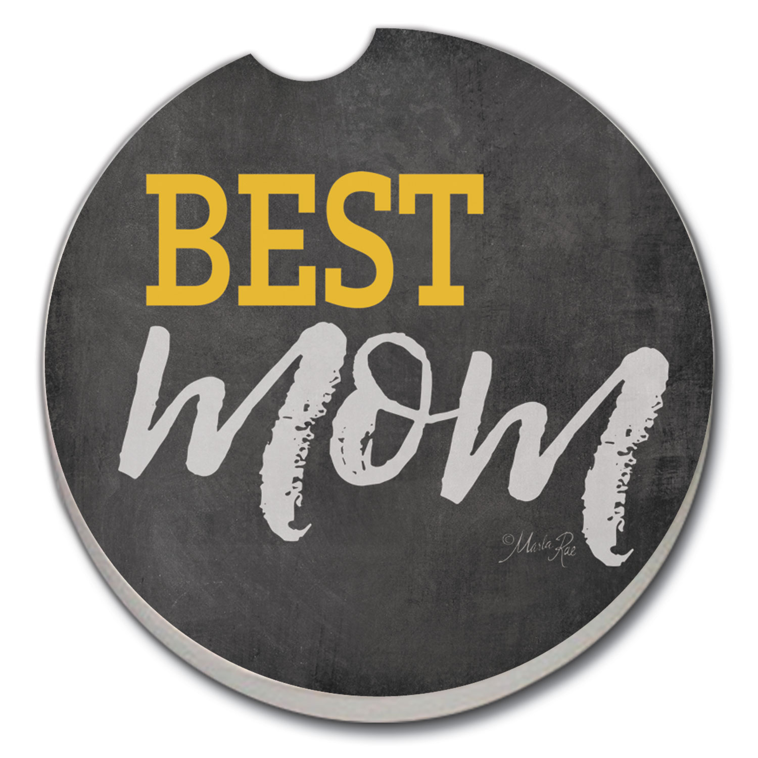 08610: BEST MOM AUTO ABSORBENT STONE CAR COASTER - COUNTER ART