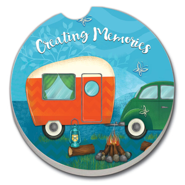 08613: CREATING MOMENTS ABSORBENT STONE CAR COASTER - COUNTER ART