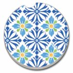 12811: MEDITERRANEAN ABSORBENT STONE CAR COASTER - COUNTER ART