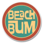 03-01341: BEACH BUM ABSORBASTONE® ABSORBENT STONE CAR COASTER - HIGHLAND GRAPHICS