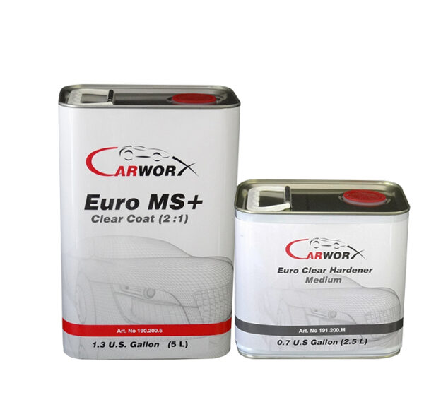 190.200-K: 2:1 EURO MS+ EUROPEAN CLEAR COAT + ACTIVATOR KIT - CARWORX