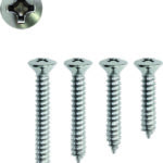 222002: CHROME PHILLIPS OVAL HEAD SCREW, SIX PACK ASSORTMENT - 180 PIECES