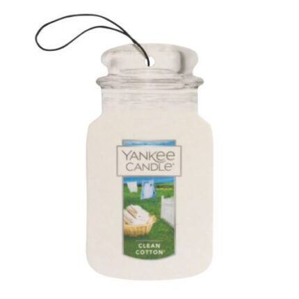 1020639: CAR JAR PAPER AIR FRESHENER - CLEAN COTTON - YANKEE CANDLE