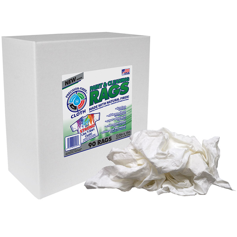 PFC-00147-90: FIBER CLOTH RAGS FOR PAINT & CLEANING - 90 RAGS - INTEX