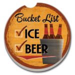 03-01383: BUCKET LIST ABSORBASTONE® ABSORBENT STONE CAR COASTER - HIGHLAND GRAPHICS