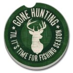 03-01559: GONE HUNTING ABSORBASTONE® ABSORBENT STONE CAR COASTER - HIGHLAND GRAPHICS