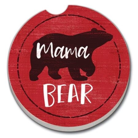 03-01564: MAMA BEAR ABSORBASTONE® ABSORBENT STONE CAR COASTER - HIGHLAND GRAPHICS