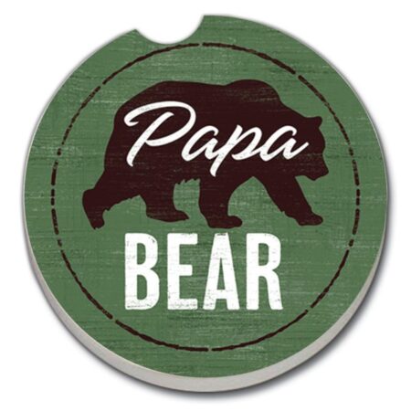 03-01566: PAPA BEAR ABSORBASTONE® ABSORBENT STONE CAR COASTER - HIGHLAND GRAPHICS