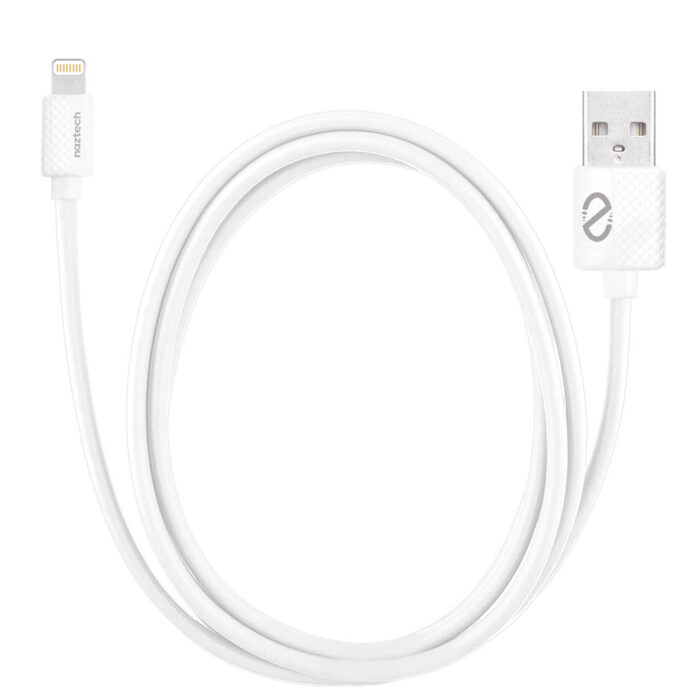 15257: NAZTECH MFI LIGHTNING FLEXI 6FT. CHARGE & SYNC CABLE  - WHITE - HYPERCEL