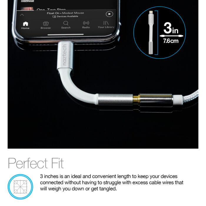 14647: NAZTECH MFI LIGHTNING TO 3.5MM ADAPTER - HYPERCEL