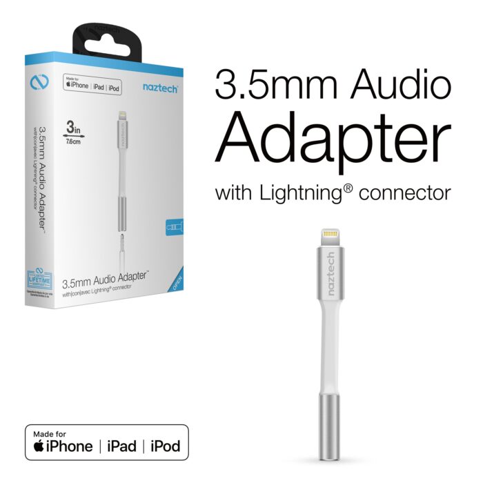 14647: NAZTECH MFI LIGHTNING TO 3.5MM ADAPTER - HYPERCEL