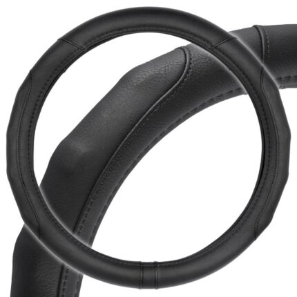 SW-761-BK-S: TUNER STITCH STEERING WHEEL COVER - BLACK - SMALL - BDK USA