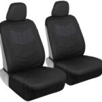 MTSC-304-CC: MOTOR TREND® SPORT FAUX LEATHER SIDELESS SEAT COVERS TWO TONE DESIGN - BLACK/CHARCOAL - BDK USA