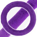SW-920-PP: FAUX WOOL PLUSH STEERING WHEEL COVER - PURPLE - BDK USA