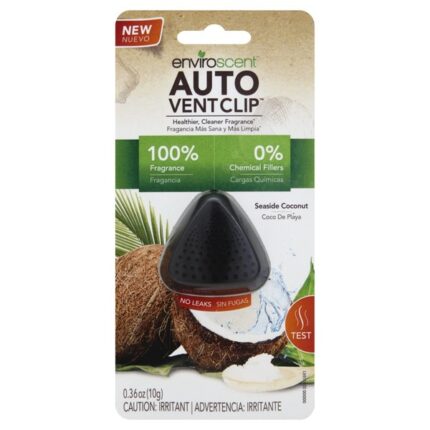 01715-036: AUTO VENT CLIP AIR FRESHENER - SEASIDE COCONUT - ENVIROSCENT