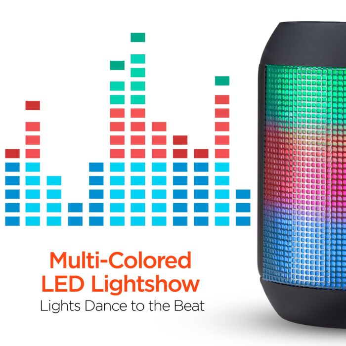 15077: RAVEMINI WIRELESS LED SPEAKER - BLACK - HYPERGEAR - Image 3