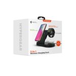 15328: HYPERGEAR 3-IN-1 WIRELESS CHARGING DOCK - BLACK - HYPERCEL