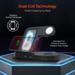 15328: HYPERGEAR 3-IN-1 WIRELESS CHARGING DOCK - BLACK - HYPERCEL