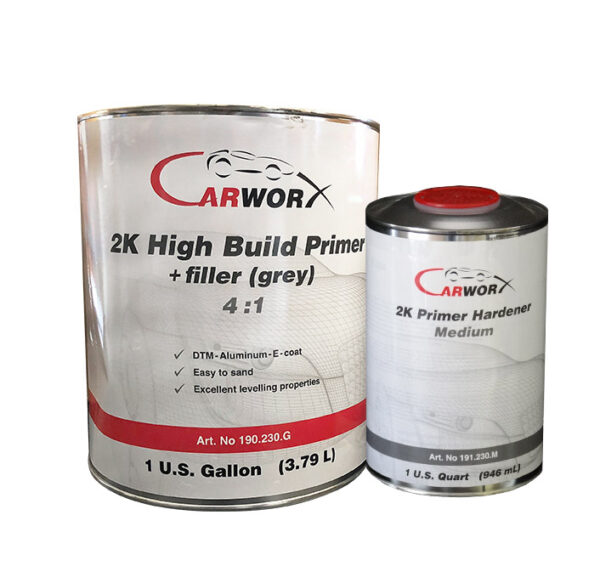 190.230.G-K: 4:1 HIGH BUILD 2K PRIMER/SURFACER/SEALER + ACTIVATOR KIT  - CARWORX