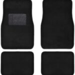 MT-120-BK: MOTOR TREND® INTERLOCK CARPET FLOOR MAT 4 PC. SET - BLACK - BDK USA