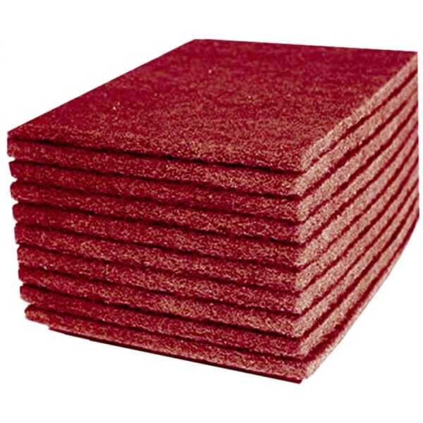 59863: SUN BRITE HAND SCUFF PADS - MAROON -  20 PACK - SUNGOLD ABRASIVES