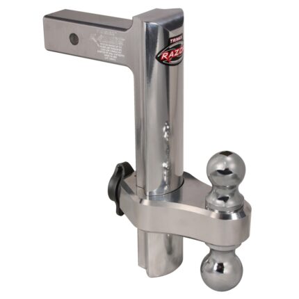 TRZ12AL: 12" RAZOR™ LOCKING ALUMINUM ADJUSTABLE HITCH WITH DUAL TOW BALL - TRIMAX