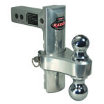 TRZ6AL: 6" RAZOR™ LOCKING ALUMINUM ADJUSTABLE HITCH WITH DUAL TOW BALL- TRIMAX