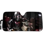 003952W01: STAR WARS THE MANDALORIAN CHILD COCKPIT ACCORDION MATTE BLACK SUNSHADE - PLASTICOLOR