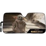 003960W01: STAR WARS THE CHILD ARRIVAL ACCORDION MATTE BLACK SUNSHADE - PLASTICOLOR