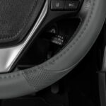 SW-809-GR: MOTOR TREND GRAY PERFORATED STEERING WHEEL COVER - GRAY- MEDIUM - BDK USA - Image 3