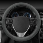 SW-809-GR: MOTOR TREND GRAY PERFORATED STEERING WHEEL COVER - GRAY- MEDIUM - BDK USA - Image 2