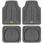 CAMT-1004-BK: CATEPILLAR® ALL WEATHER DEEP DISH HEAVY-DUTY AUTOMOTIVE FLOOR MATS - 4 PIECE SET - BDK USA