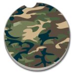 12012: CAMOUFLAGE ABSORBENT STONE CAR COASTER - COUNTER ART
