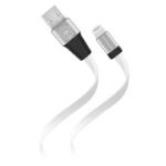 15378: USB TO MFI LIGHTNING FLEXI 6FT. CHARGE & SYNC FLAT CABLE - WHITE - HYPERGEAR
