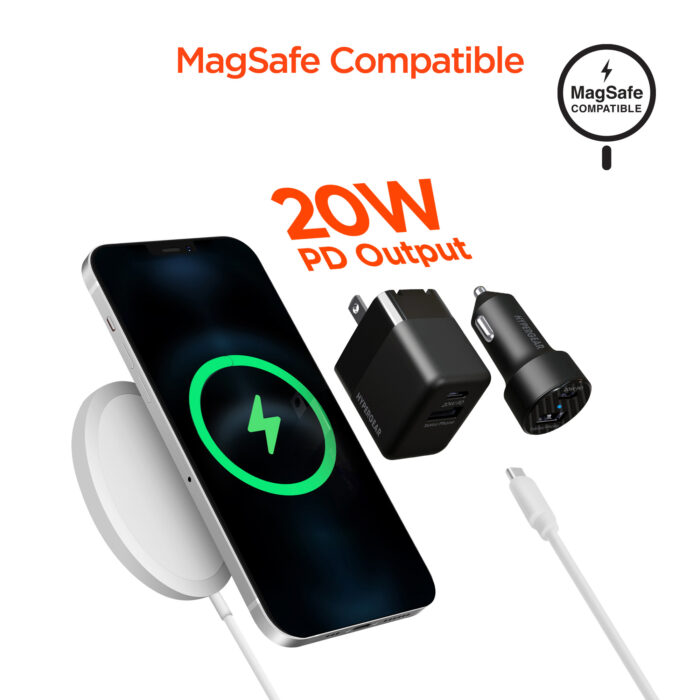 15409: 20W USB-C PD DUAL OUTPUT WALL + CAR CHARGER BUNDLE - BLACK - HYPERGEAR - Image 8