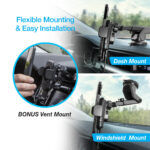 15425: SMART GRIP WIRELESS CHARGING CAR MOUNT - BLACK -  NAZTECH - Image 9