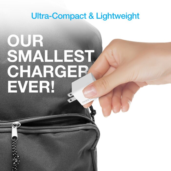 15440: 20W USB-C PD MINI FAST WALL CHARGER - WHITE - NAZTECH - Image 5